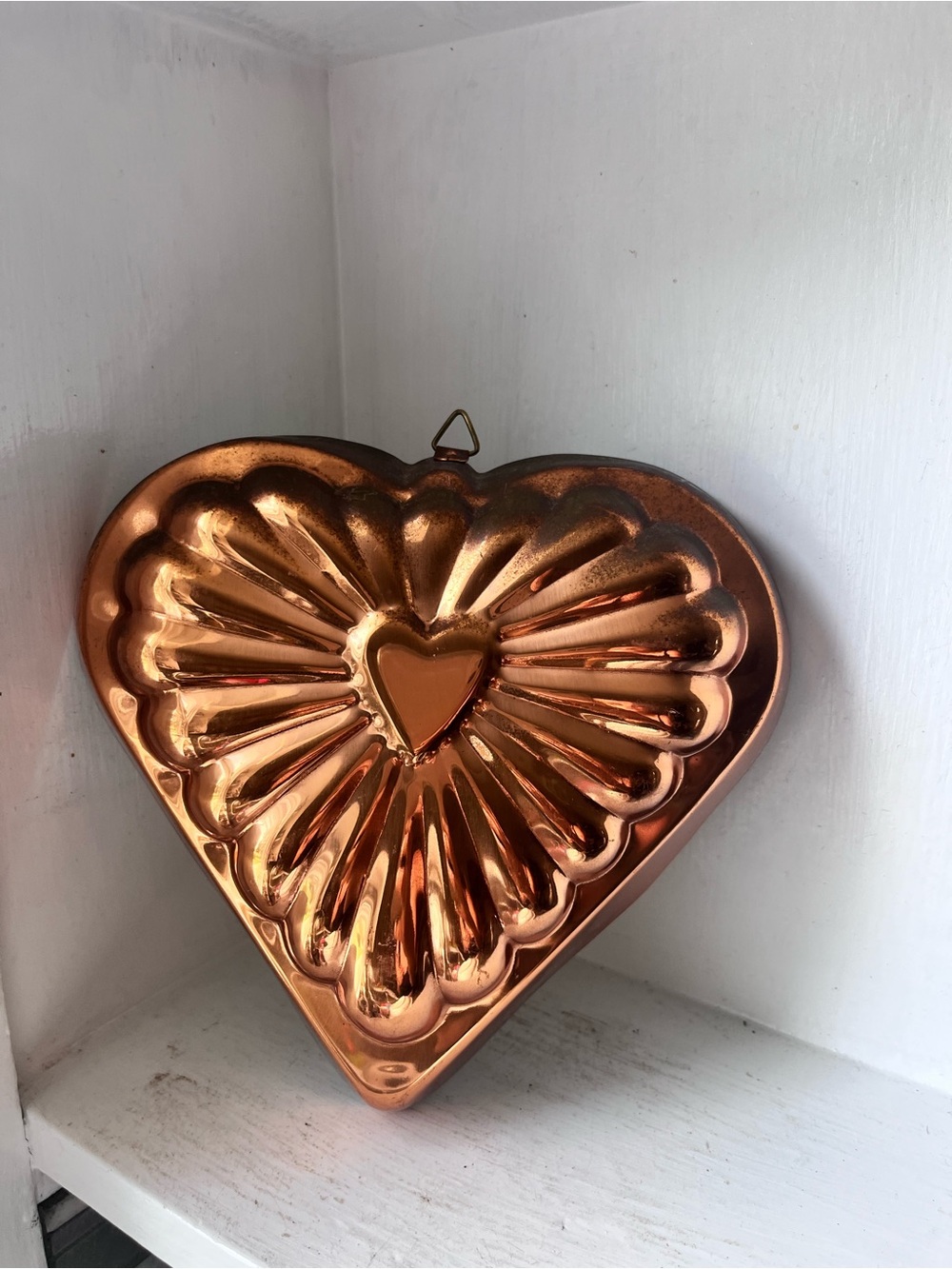 Copper Heart Mold Wall Hanging